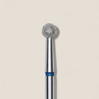 Diamond nail drill bit, ball, blue, head diameter 4 mm