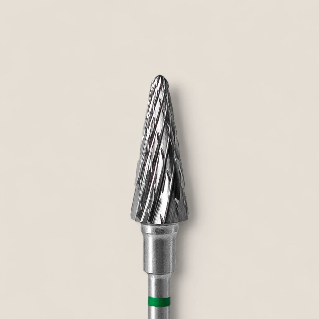 Carbide nail drill bit cone green EXPERT head diameter 6 mm / working part 14 mm