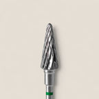 Carbide nail drill bit cone green EXPERT head diameter 6 mm / working part 14 mm