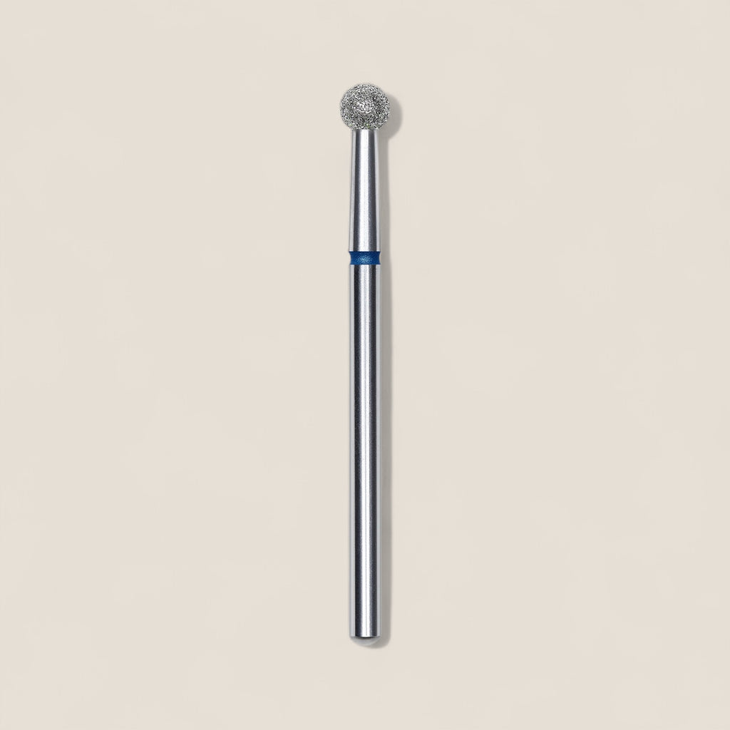 Diamond nail drill bit, ball, blue, head diameter 4 mm