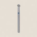 Diamond nail drill bit, ball, blue, head diameter 4 mm