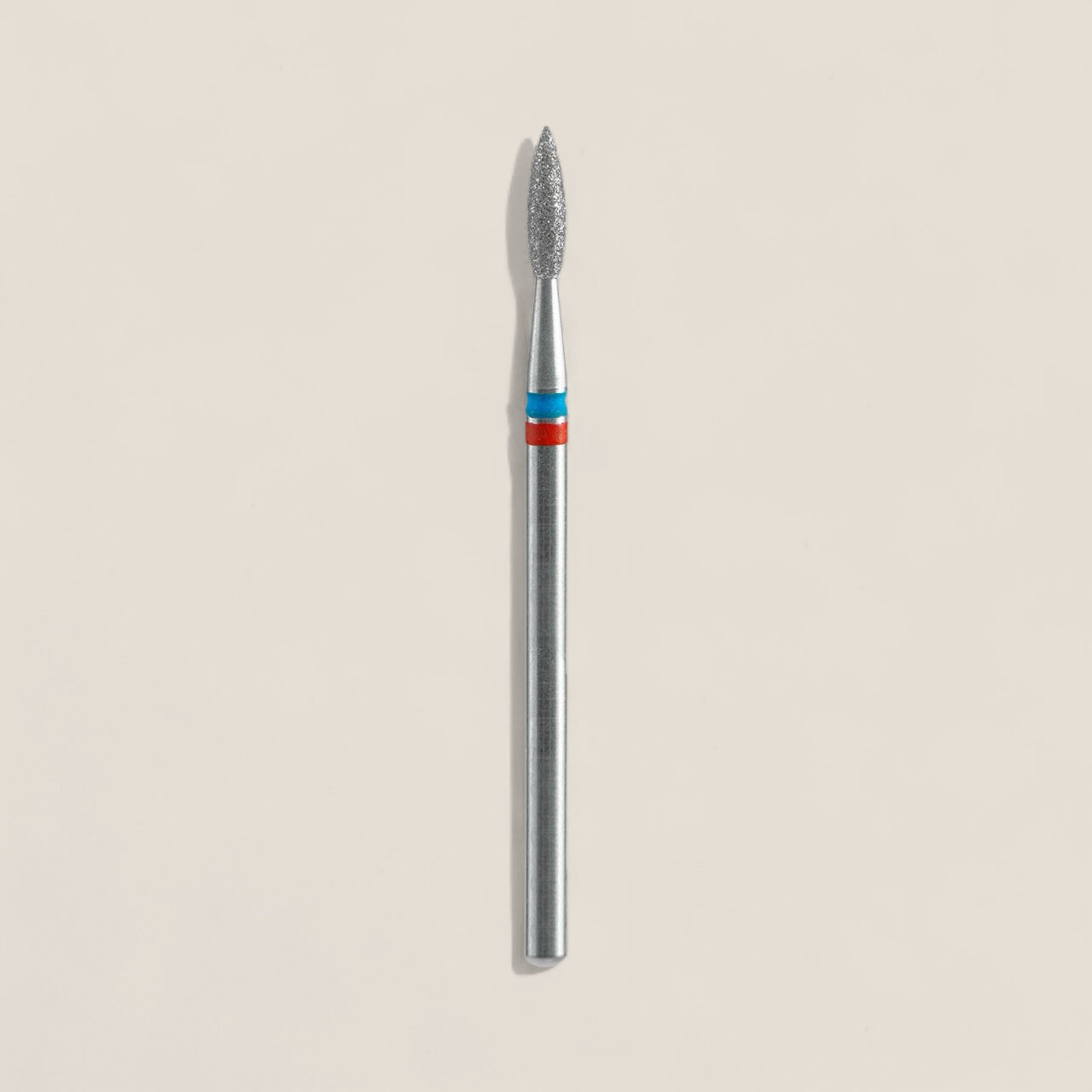 Diamond nail drill bit DUO flame red-blue EXPERT head diameter 2,1 mm / working part 8 mm