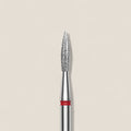 Diamond nail drill bit, flame, head diameter 2.3 mm/ working part 8 mm