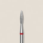Diamond nail drill bit, flame, head diameter 2.3 mm/ working part 8 mm