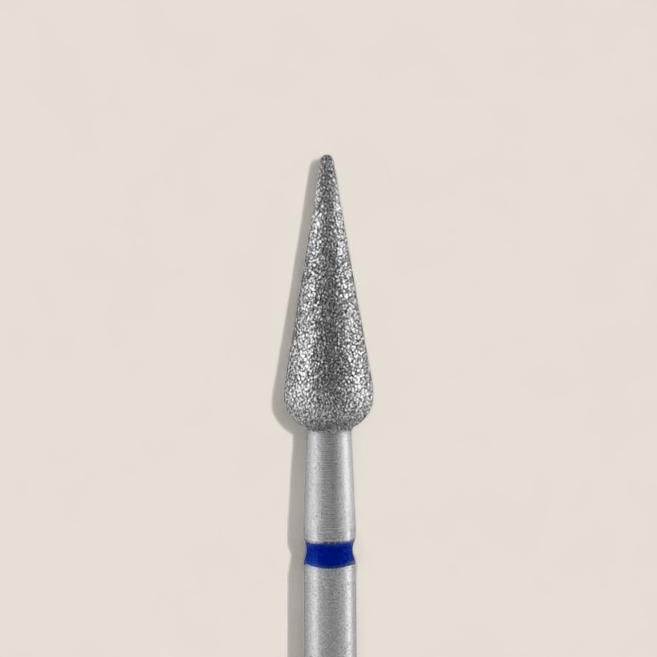 Diamond nail drill bit pointed pear blue EXPERT head diameter 4 mm / working part 12 mm