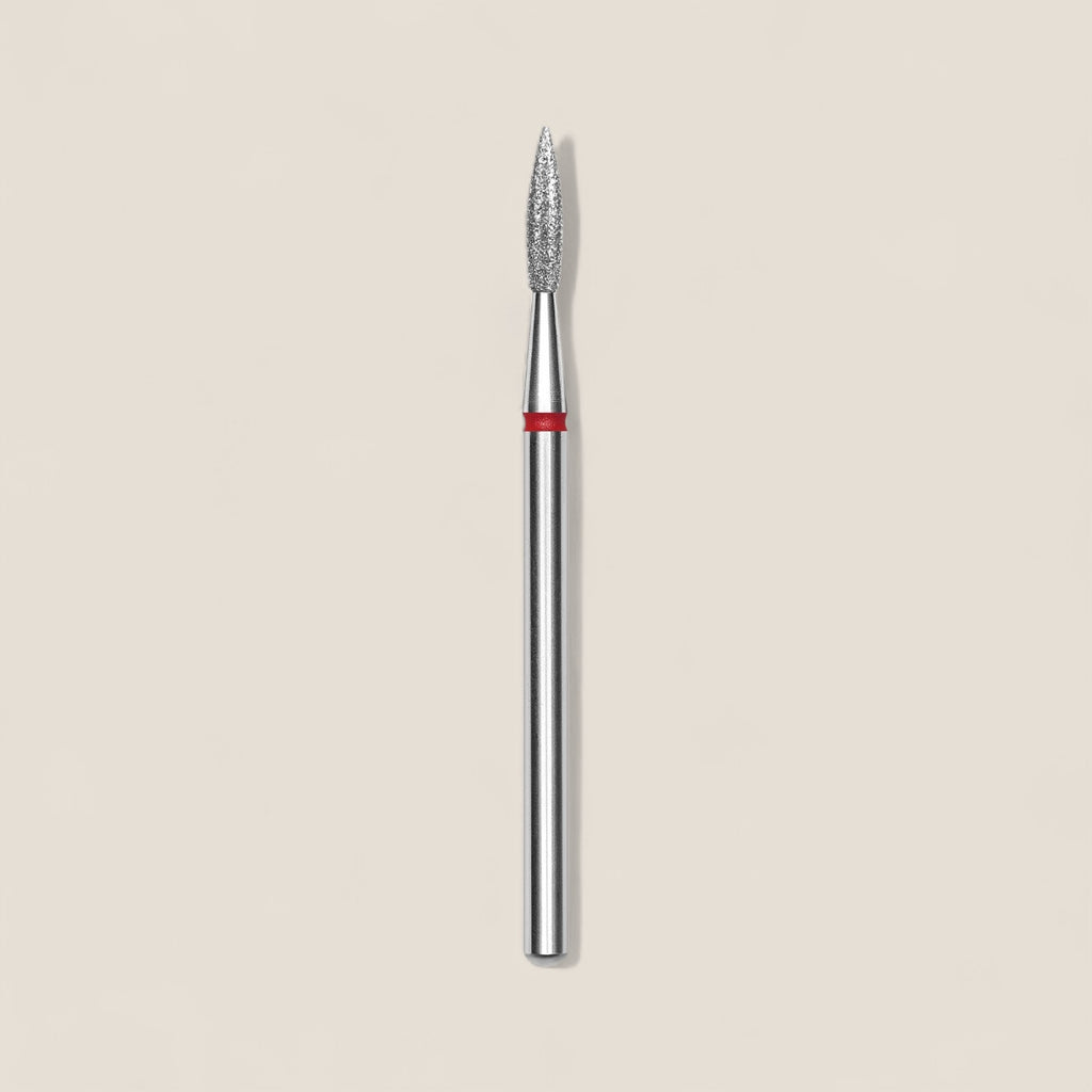 Diamond nail drill bit, flame, head diameter 2.3 mm/ working part 8 mm