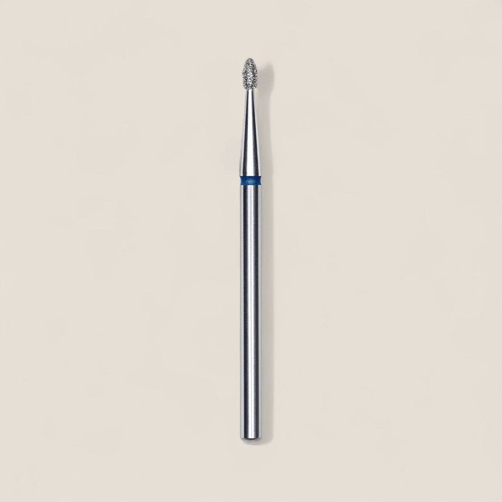 Diamond nail drill bit, rounded bud, blue, head diameter 1.6 mm/ working part 3.4 mm