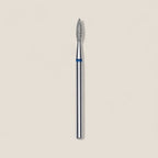 Diamond nail drill bit pointed flame blue EXPERT head diameter 2,1 mm / working part 8 mm