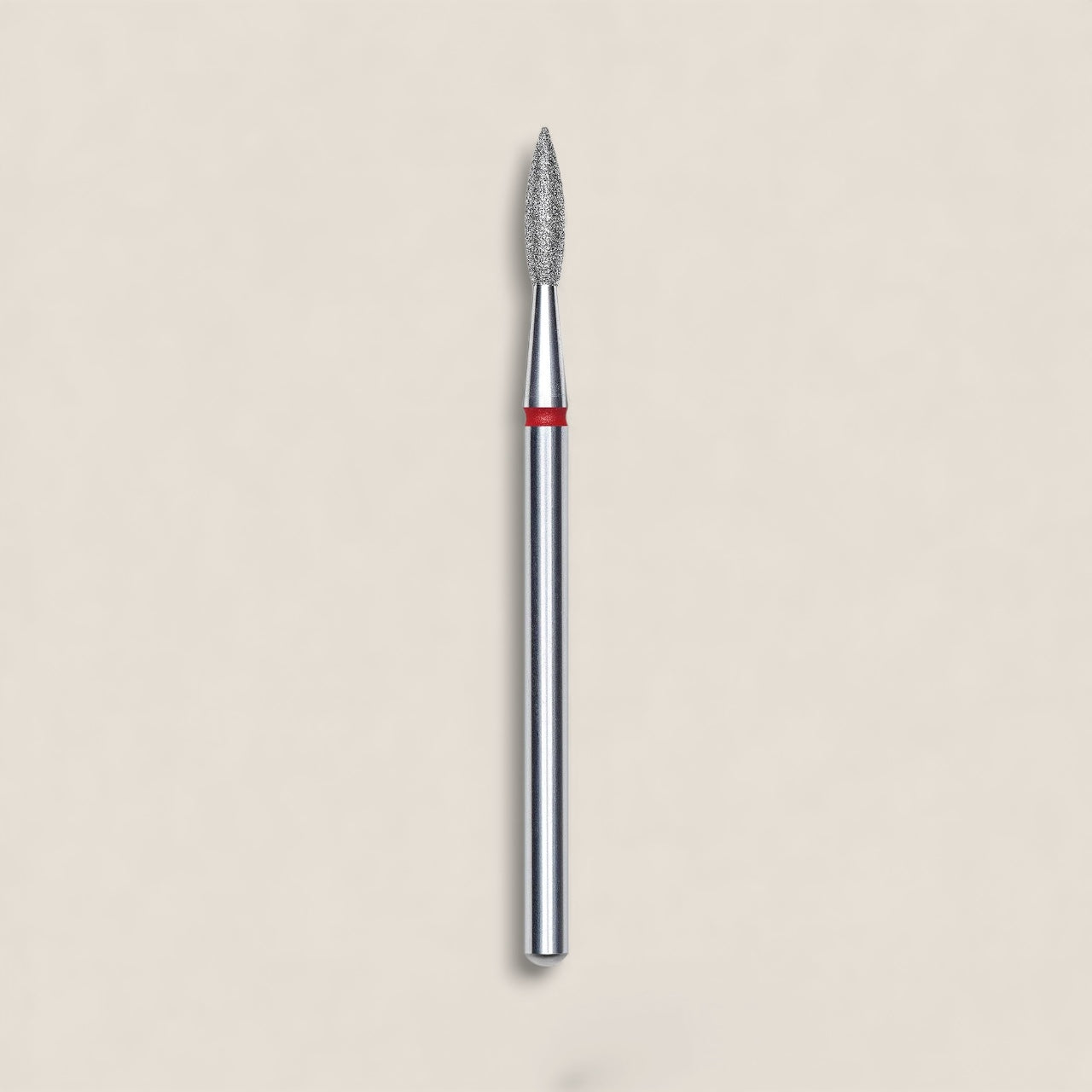 Diamond nail drill bit pointed flame red EXPERT head diameter 2,1 mm / working part 8 mm