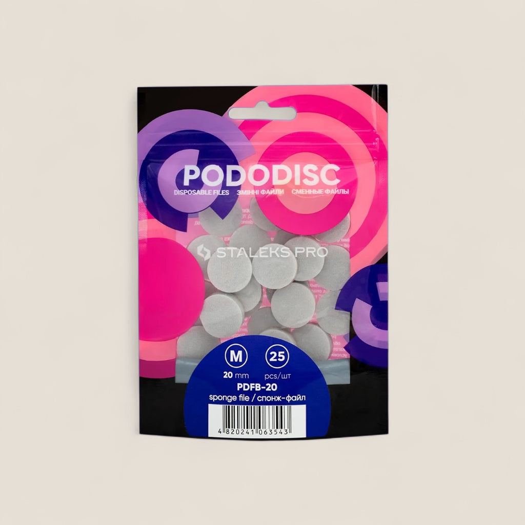 Disposable files-sponges for pedicure disc PODODISC M EXPERT 20 (25 pcs)