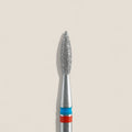 Diamond nail drill bit DUO flame red-blue EXPERT head diameter 2,1 mm / working part 8 mm