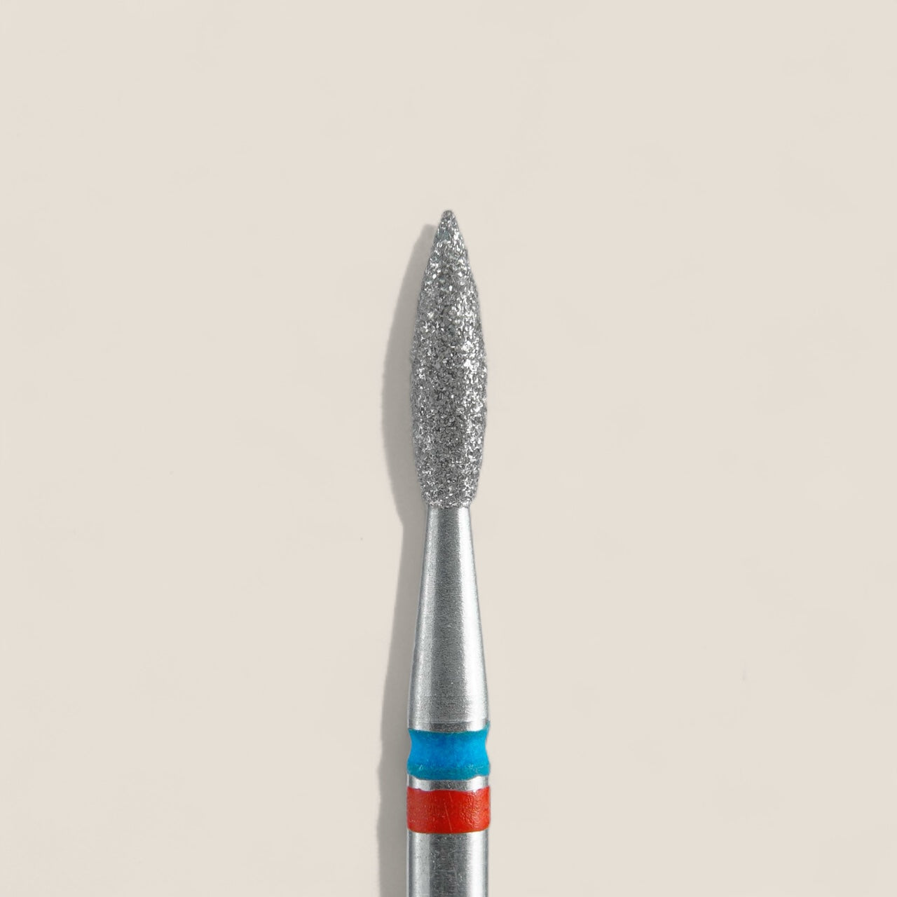 Diamond nail drill bit DUO flame red-blue EXPERT head diameter 2,1 mm / working part 8 mm
