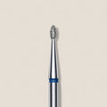 Diamond nail drill bit, rounded bud, blue, head diameter 1.6 mm/ working part 3.4 mm