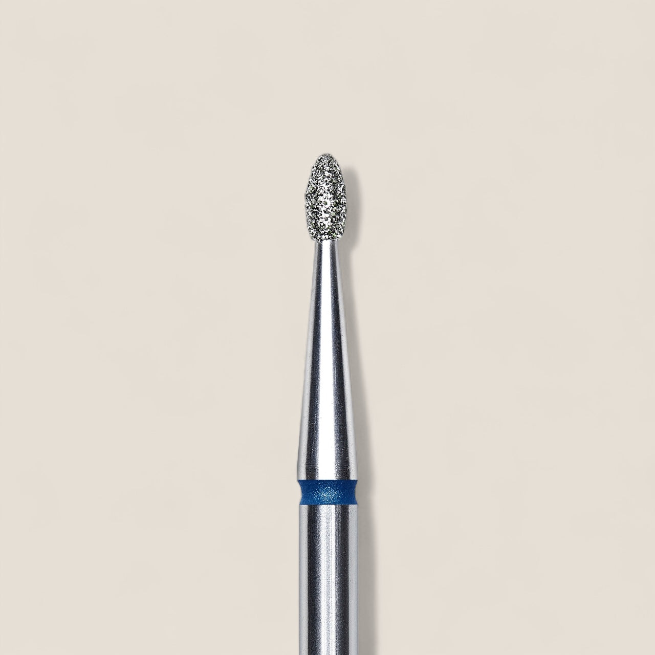 Diamond nail drill bit, rounded bud, blue, head diameter 1.6 mm/ working part 3.4 mm