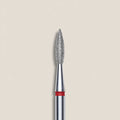 Diamond nail drill bit pointed flame red EXPERT head diameter 2,1 mm / working part 8 mm