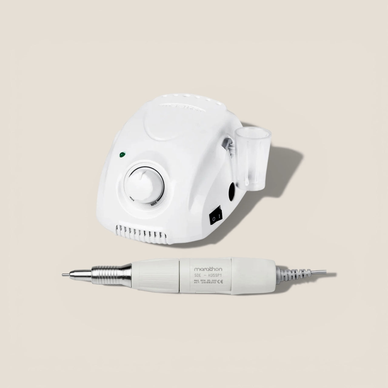 Saeyang Marathon Champion 3 White + H35SP1 35k RPM — Original E-File Nail Drill Machine